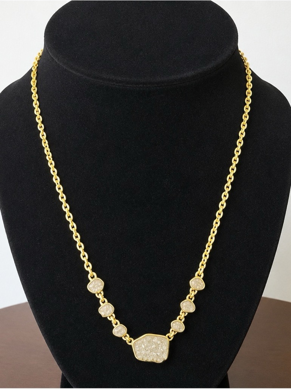 Talbots Gold-tone Pavé Pendant Necklace - Women Jewelry